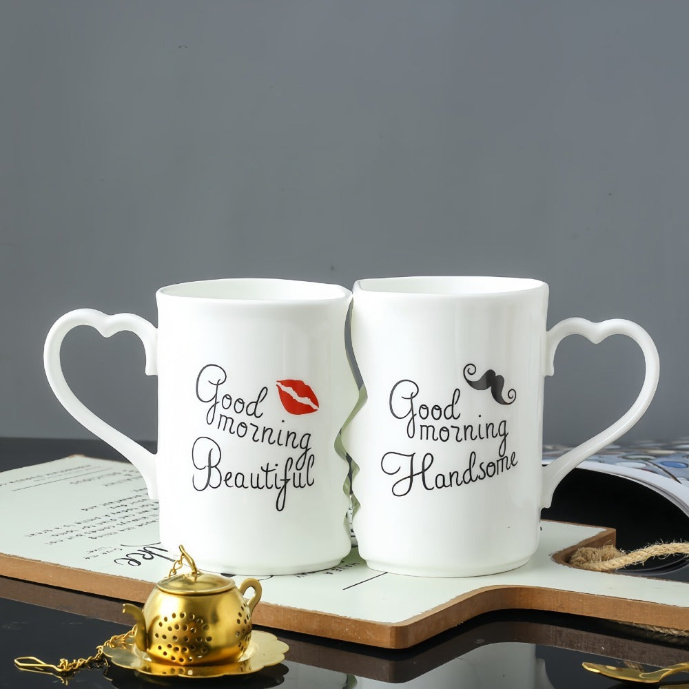 2pcs Kissing Ceramic Couple Mugs – Love Set