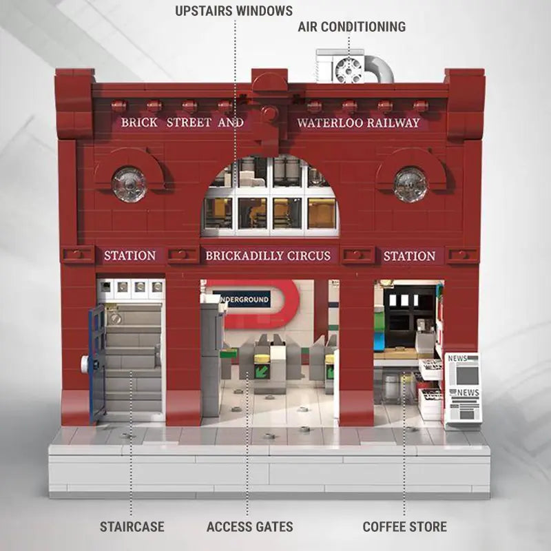 Brickadilly Circus London Station 1835pcs