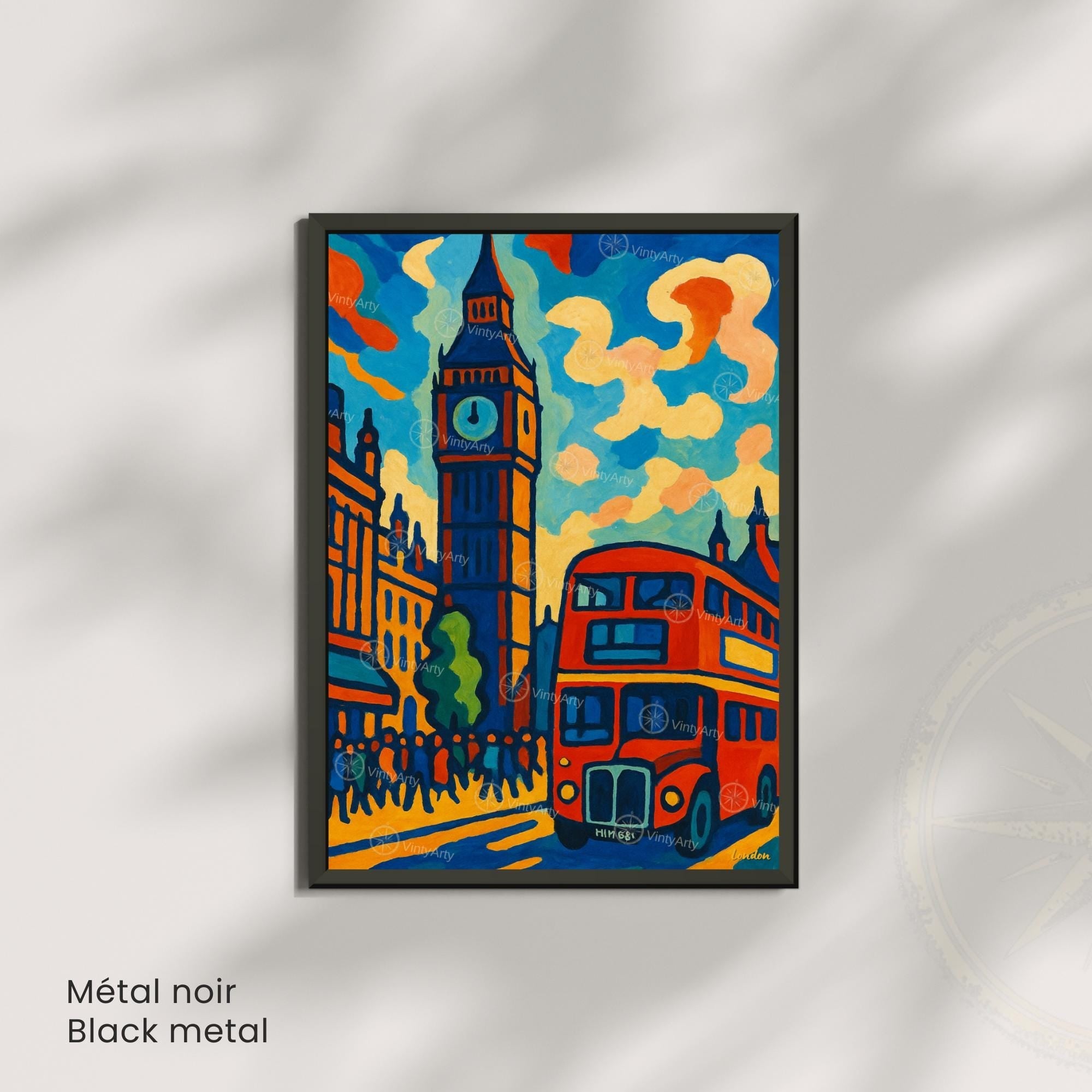 London Sunset Poster – Tower Bridge & The Shard | Modern Travel Art Print | British Wall Decor | Framed or Unframed