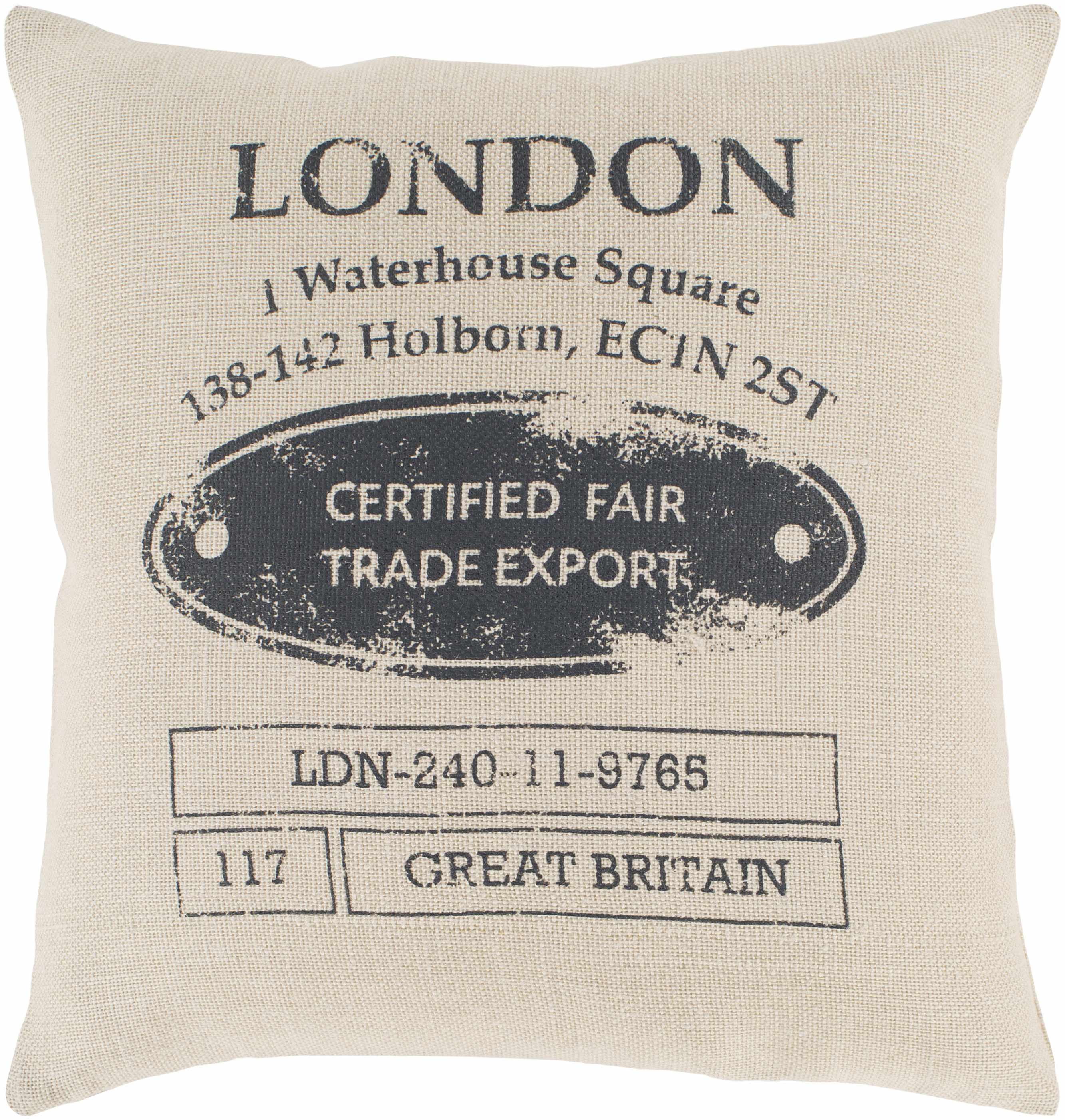 London Jute Throw Pillow - Clearance