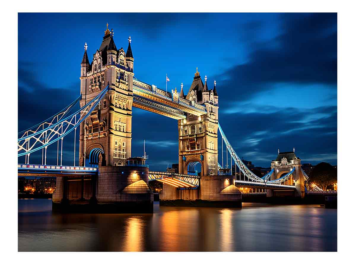 London Bridge Art Canvas Art  Print Poster