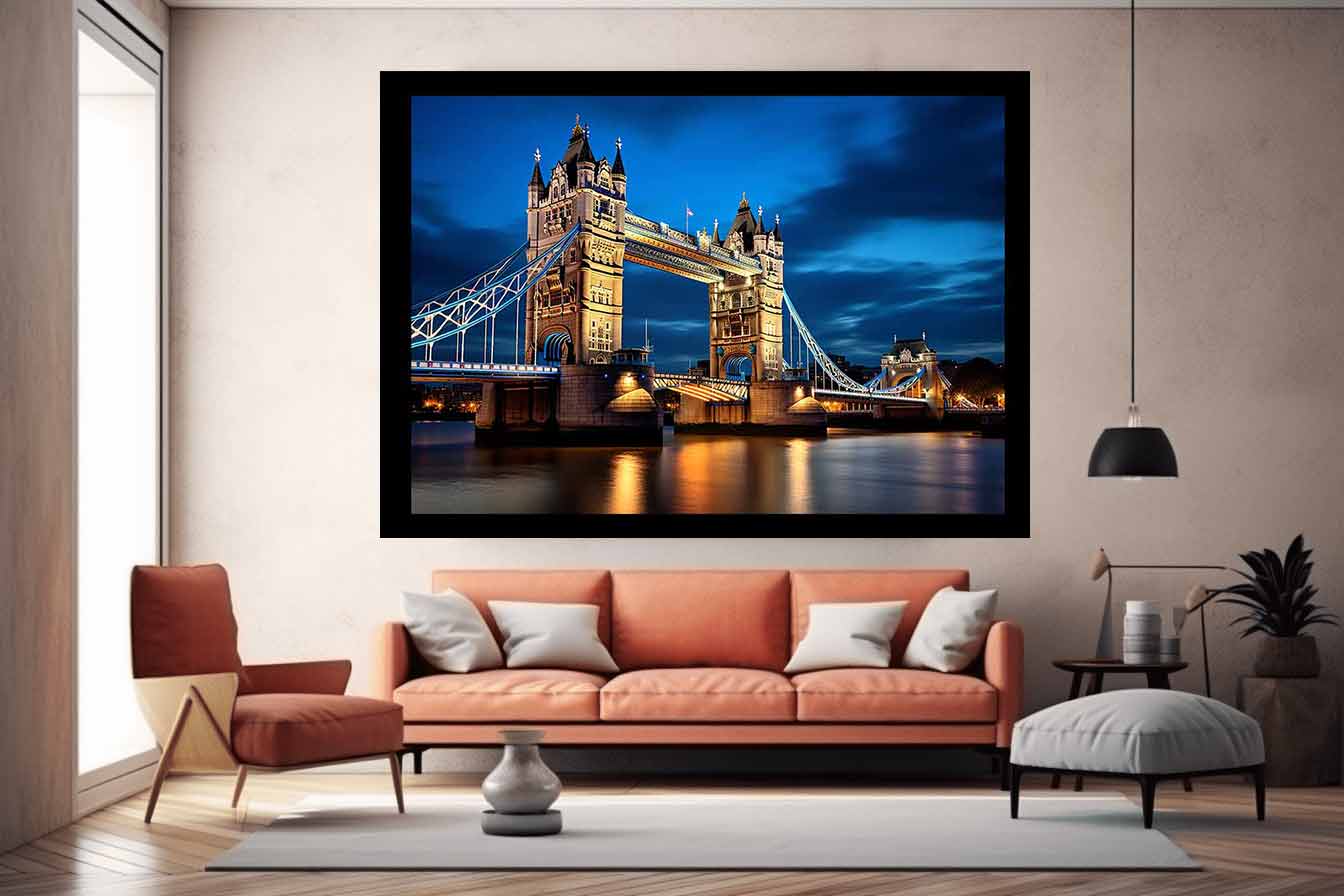 London Bridge Art Canvas Art  Print Poster