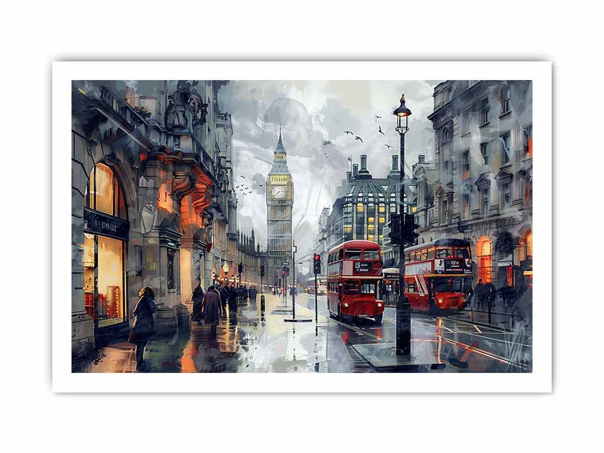 London Clock Tower Canvas Painting