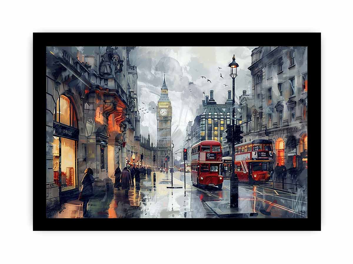 London Clock Tower Canvas Painting